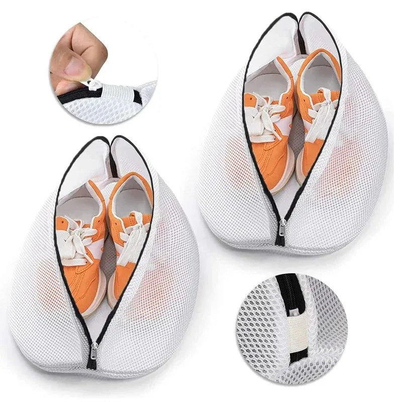 Zippered Mesh Shoe Laundry Bag
