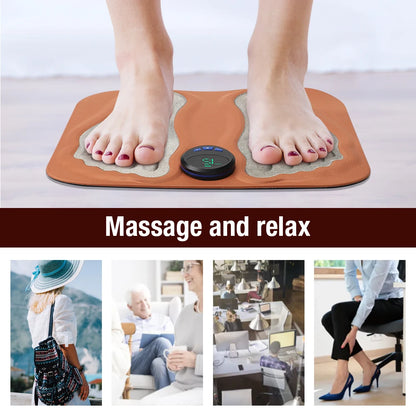 EMS Foot Massager Pad – Electric Muscle Stimulator, 6 Modes