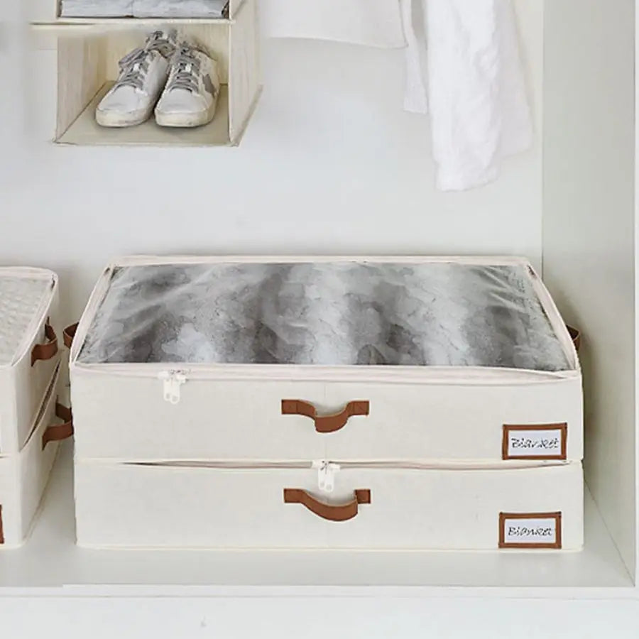 Under-Bed Blanket Organizer with Clear Window – 1 to 4 Pack