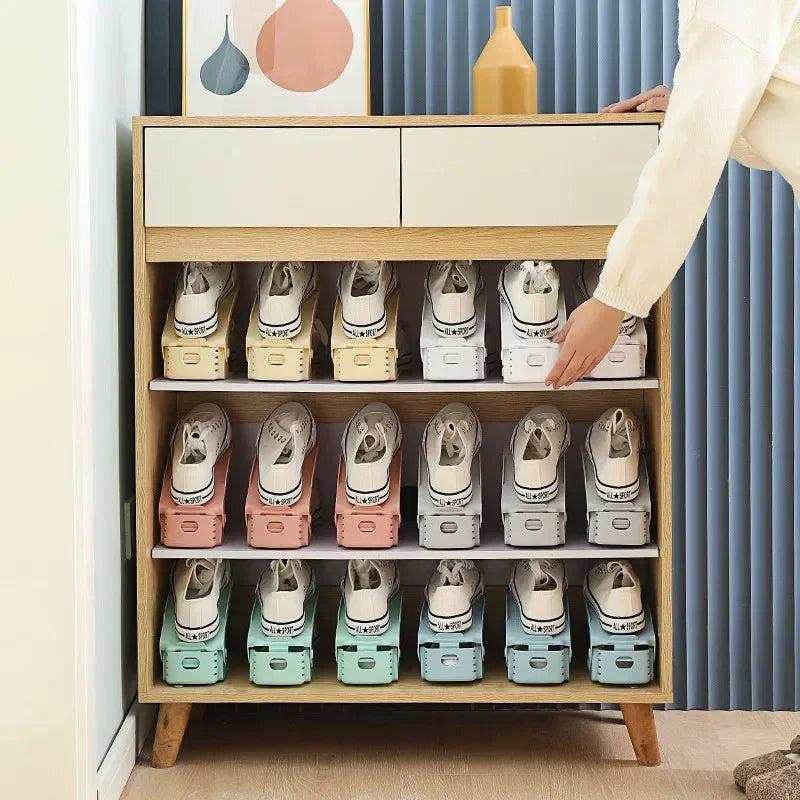 10-Piece Adjustable Shoe Slot Organizers