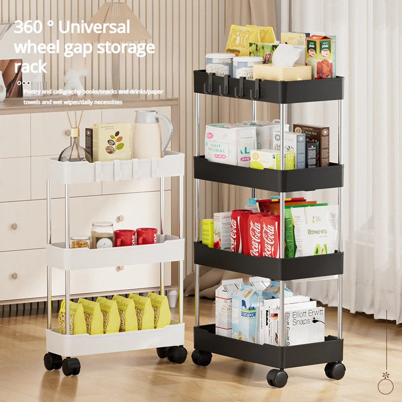4-Tier Slim Rolling Storage Cart