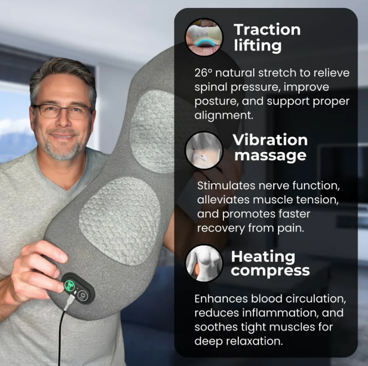 Shiatsu 3-in-1 Back Massager 2-Pack – Neck & Lumbar Set