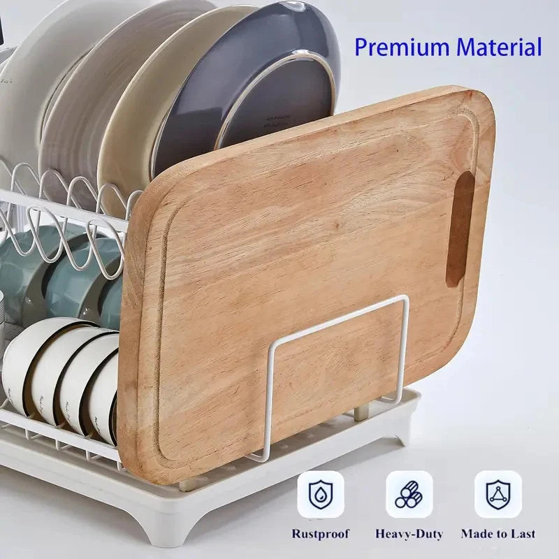 2-Tier Dish Drying Rack with Drainboard