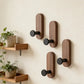 Self-Adhesive Walnut Wood Wall Hooks – 1, 2 or 4 Pack