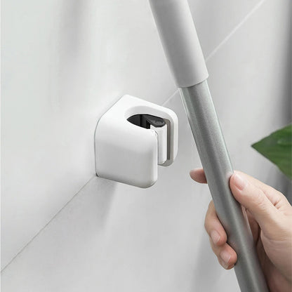 1/4-Piece No-Drill Wall-Mounted Broom & Mop Clips — product image 2 of 10