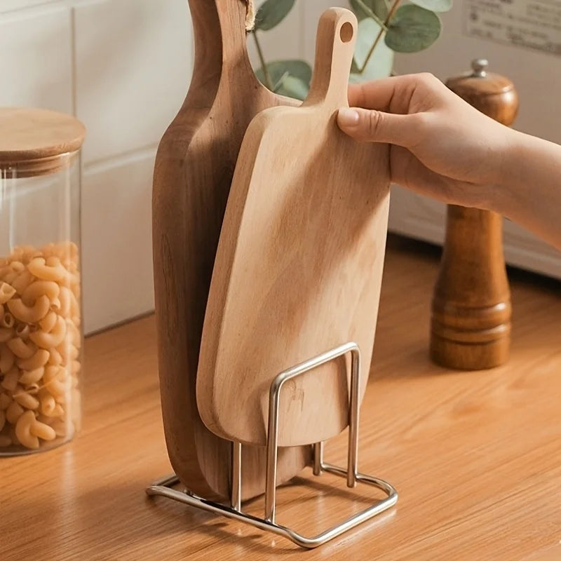 Stainless Steel Pot Lid & Cutting Board Organizer