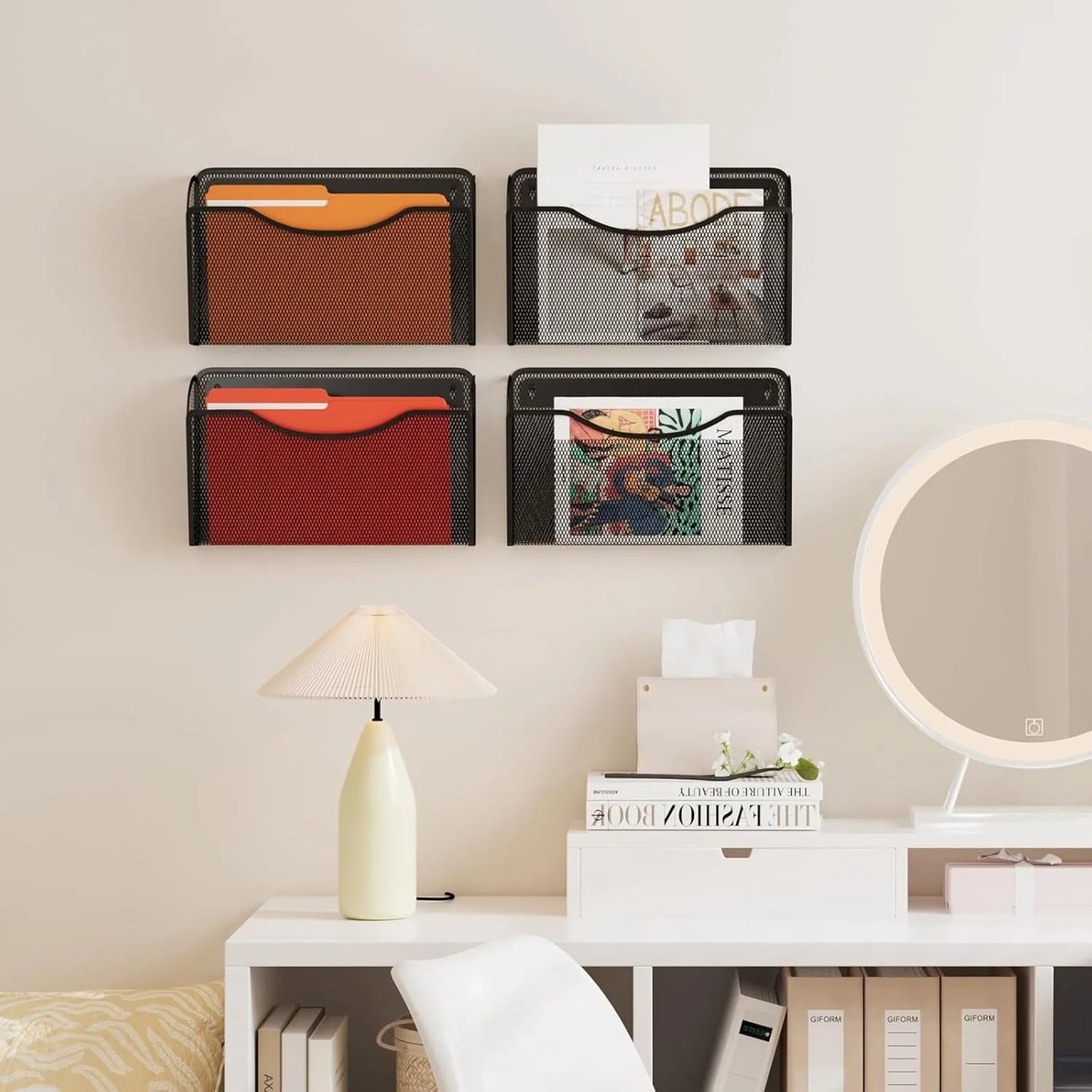 Mesh Wall-Mounted File Organizer – Small or Large