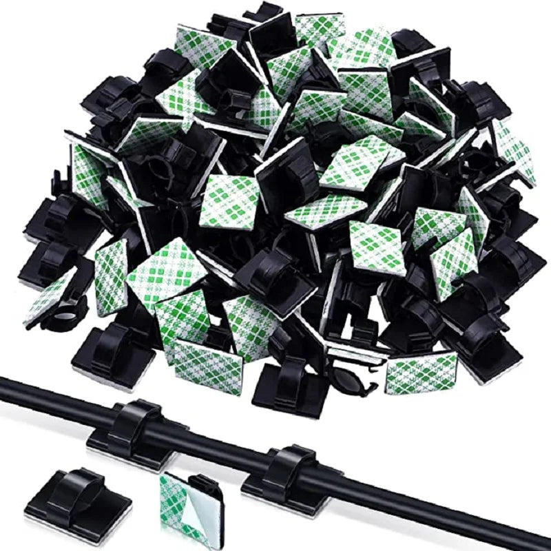Desktop Cable Organizer Clips – 30 or 90 Pieces