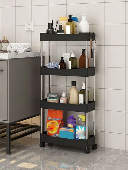 3/4-Tier Slim Rolling Storage Cart