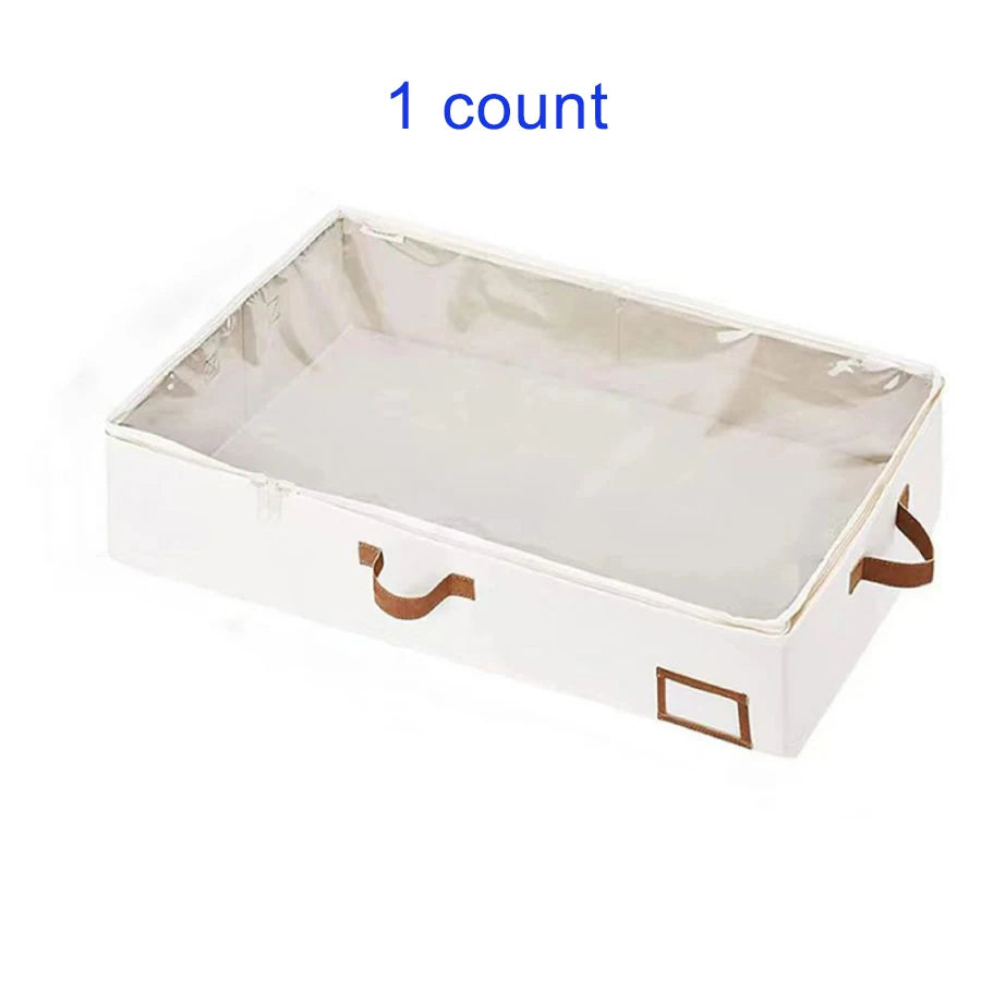 Under-Bed Blanket Organizer with Clear Window – 1 to 4 Pack