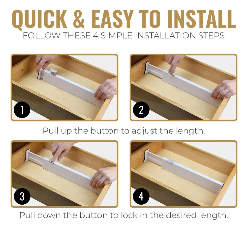 Adjustable Plastic Drawer Dividers