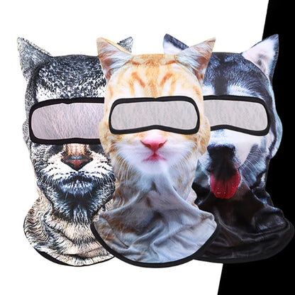 3D Animal Ski Mask — Cat & Husky Balaclava
