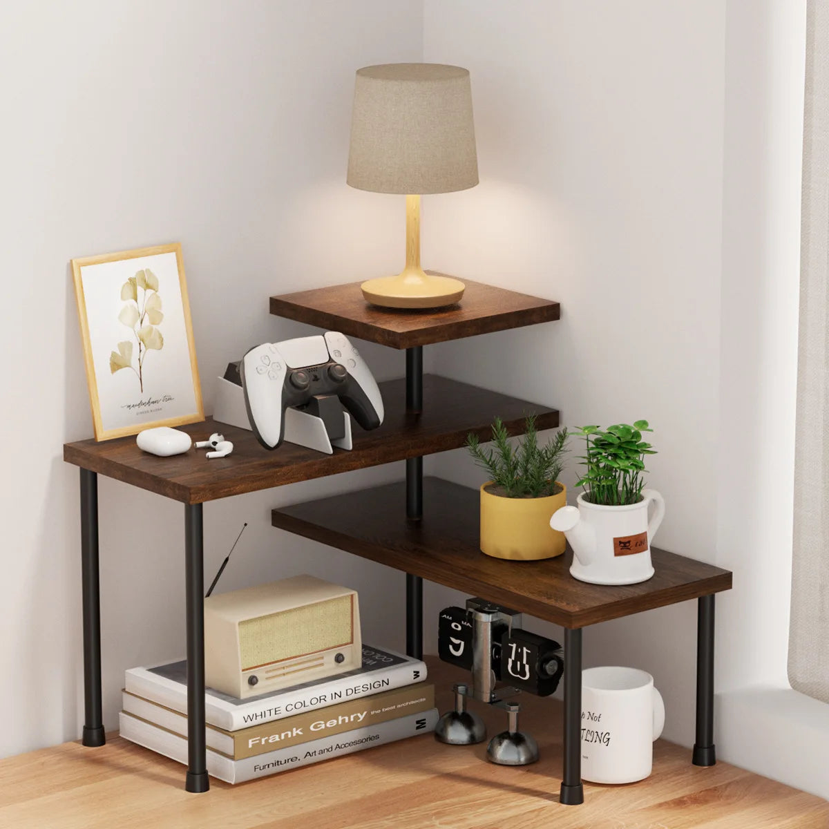3-Tier Movable Corner Countertop Organizer