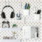 Wall-Mounted Pegboard Organizer with Hooks
