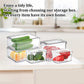 Stackable Clear Refrigerator Storage Bin with Handle