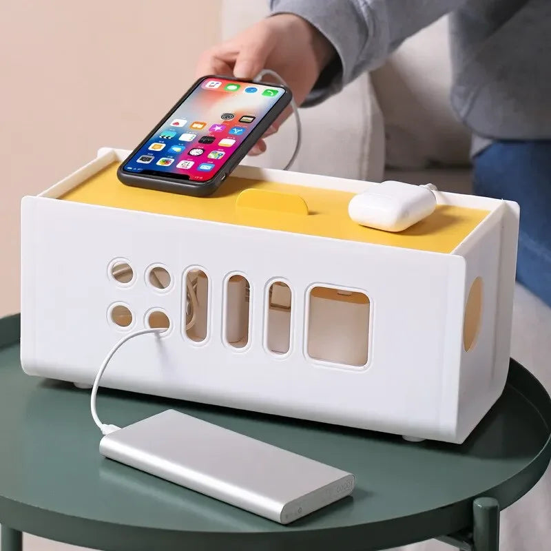 Colored Power Strip Cable Management Box