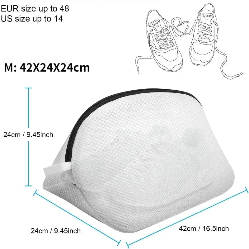 Zippered Mesh Shoe Laundry Bag