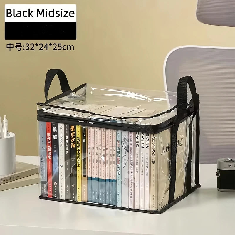 Foldable Zippered Book Storage Box