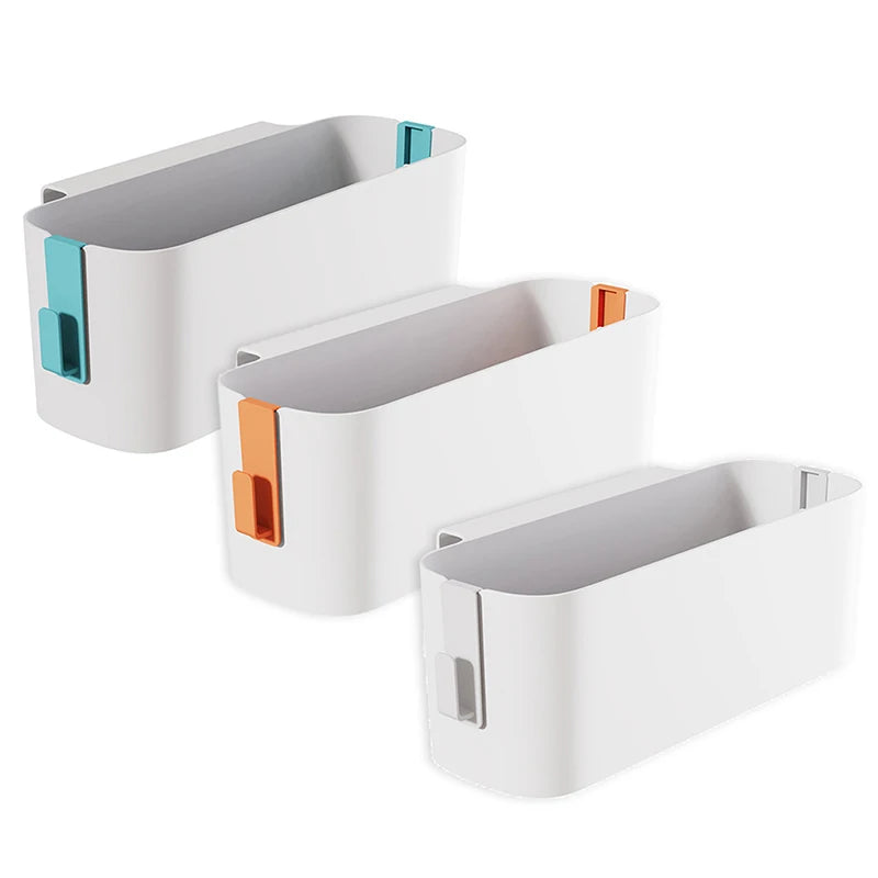 Hanging Plastic Bedside Caddy with Removable Hook
