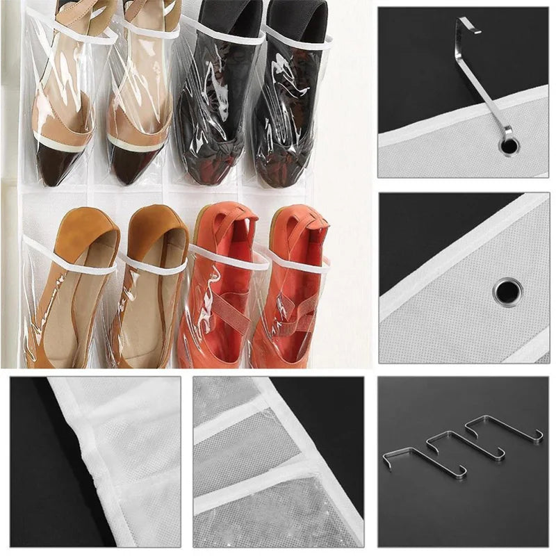 24-Grid Over-Door Shoe Organizer