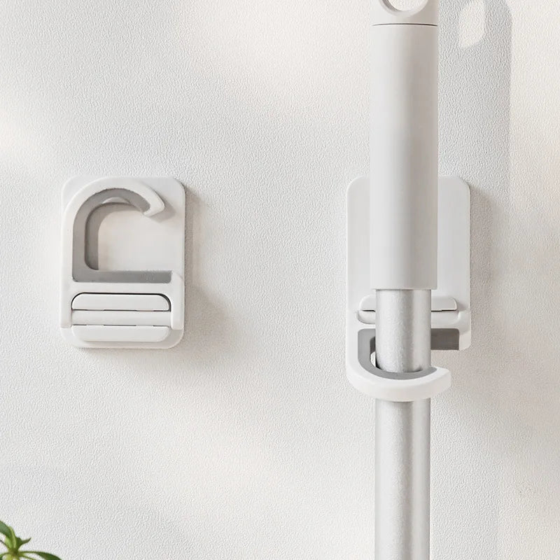 Self-Adhesive Wall-Mounted Broom & Mop Clip