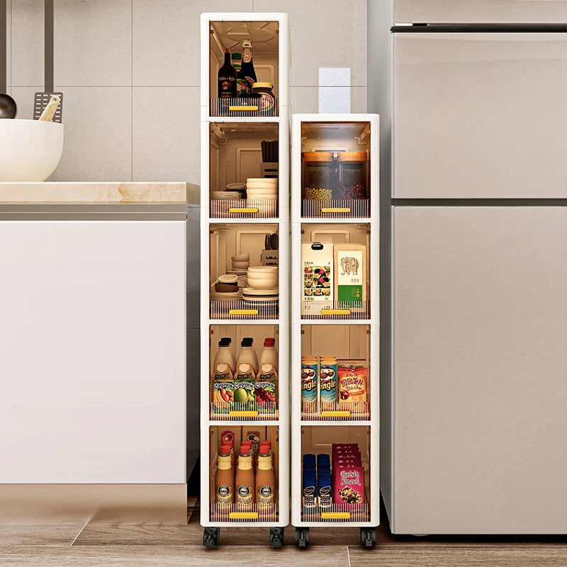 20 cm Slim Rolling Storage Cabinet, 3/4/5 Tiers