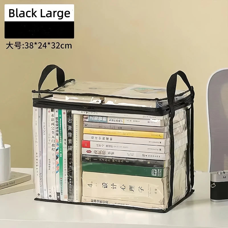 Foldable Zippered Book Storage Box