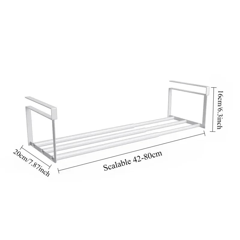 Adjustable Layered Shoe Rack with Hanging Basket