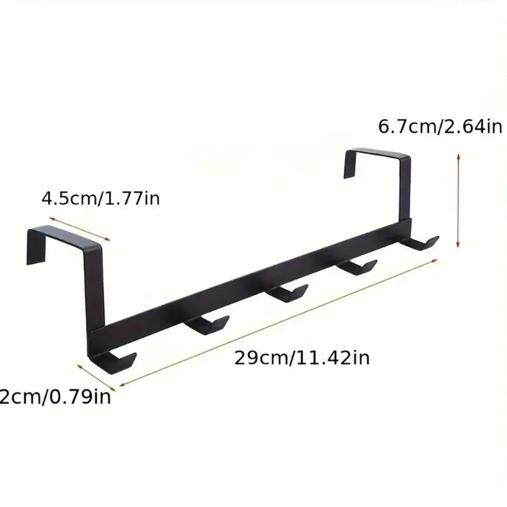 5-Hook Over-Door Organizer Rack
