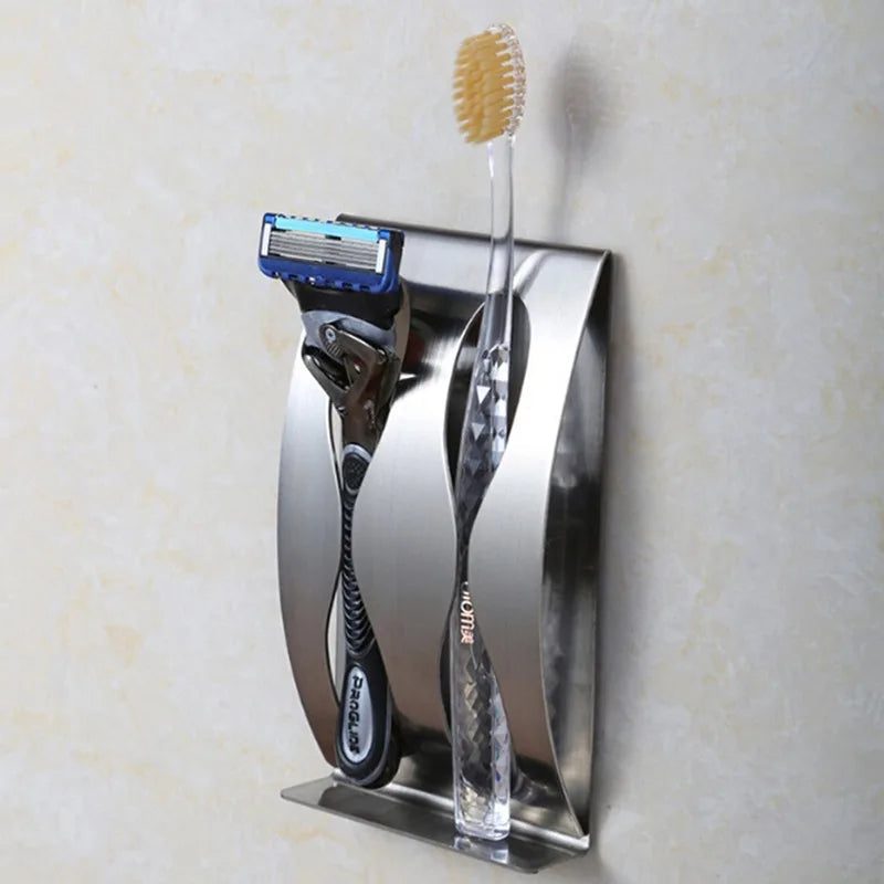 Self-Adhesive Wall-Mounted Toothbrush Holder, 2/3 Hooks