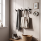 Strong Self-Adhesive Wall Hooks in a practical small-space lifestyle setting