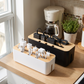 Bamboo-Lid Cable Management Box in a practical small-space lifestyle setting