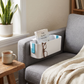 Hanging Plastic Bedside Caddy with Removable Hook in a practical small-space lifestyle setting