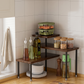 3-Tier Movable Corner Countertop Organizer in a practical small-space lifestyle setting