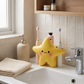 Star-Shaped Freestanding Toothbrush Holder in a practical small-space lifestyle setting
