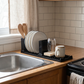 Foldable Hanging Dish Drying Rack in a practical small-space lifestyle setting