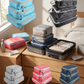 Foldable Compression Packing Cubes in a practical small-space lifestyle setting