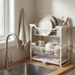 Countertop Dish Drying Rack, No Assembly in a practical small-space lifestyle setting