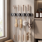 3–5 Hook Wall-Mounted Broom & Mop Holder in a practical small-space lifestyle setting