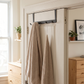 5-Hook Over-Door Organizer Rack in a practical small-space lifestyle setting