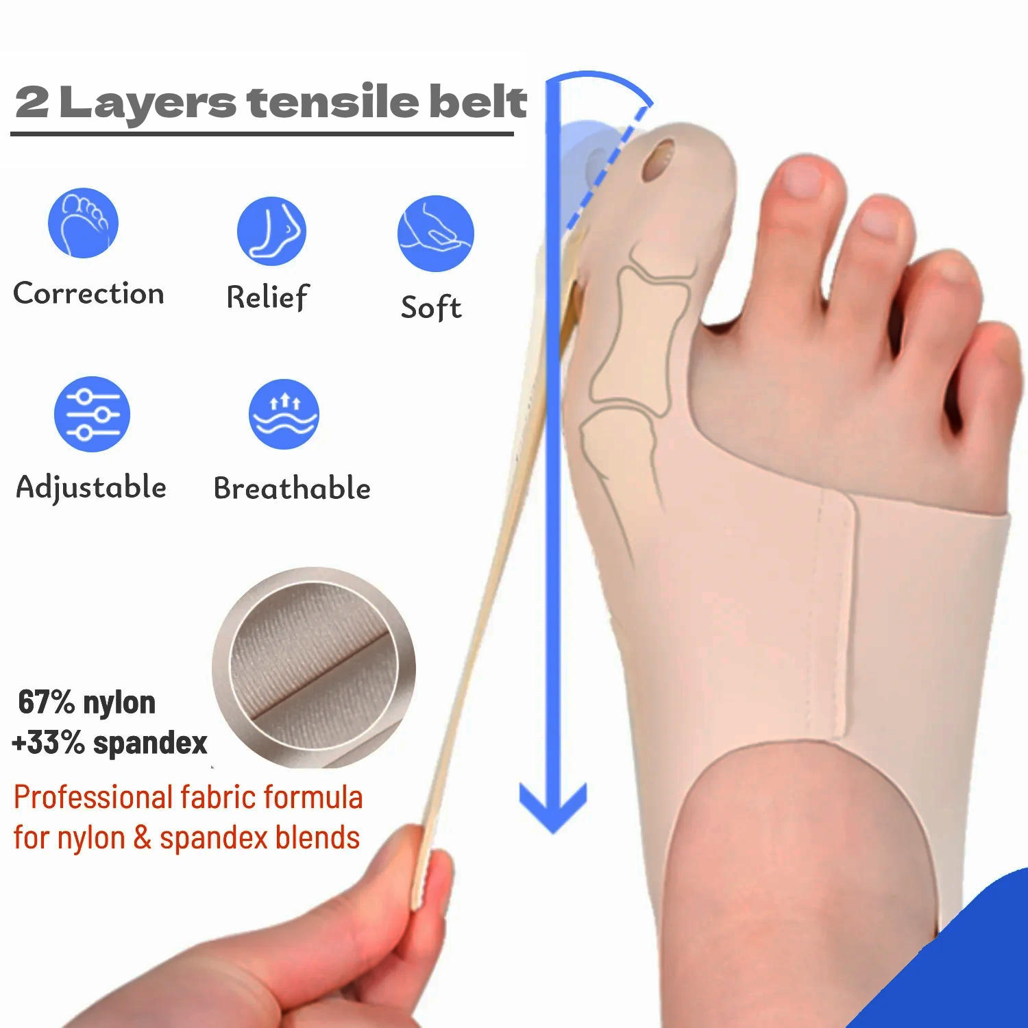 Bunion™ 2.0 : The Original Bunion Corrector Socks  X 3 - OmniOfferings