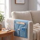 Water-Resistant Sofa Arm Organizer with Storage Pockets in a practical small-space lifestyle setting